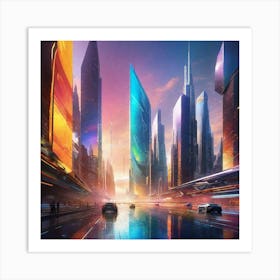 Futuristic City 138 Art Print