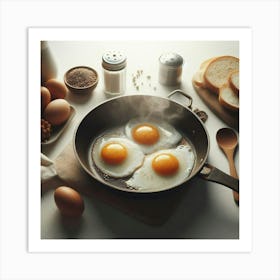 Sunnyside Up Eggs Kitchen Restaurant  Art Print