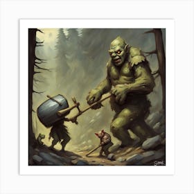 Trolls In The Woods 1 Art Print