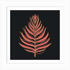 Red Leave Art Print