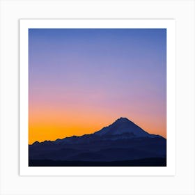 Sunset Mountain  Art Print