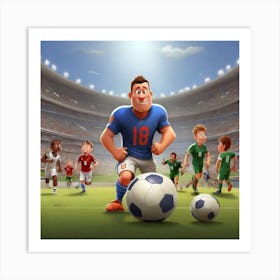 Soccer Game 2 Art Print