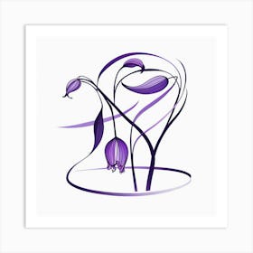 Purple Lily Of The Valley Art Print