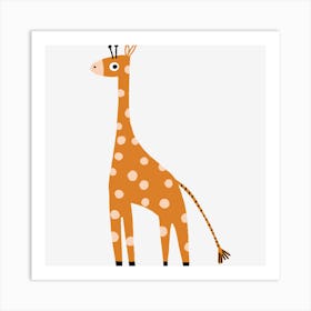 Cute Funny Little Giraffe Art Print