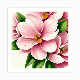 Pink Flowers Art Print