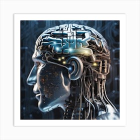 Cyborg Brain 12 Art Print