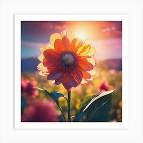 Sunset Flower 3 Art Print