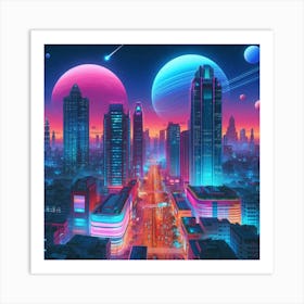 Futuristic City Art Print