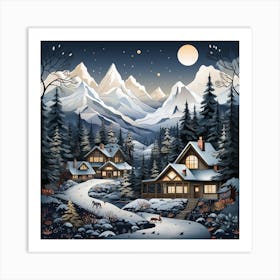 Winter Landscape 16 Art Print