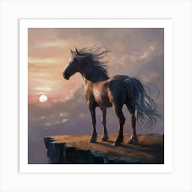 Sunset Horse 59 Art Print