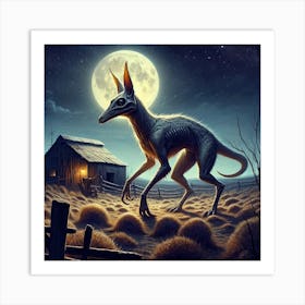 Wolf In The Night 1 Art Print