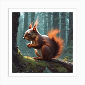 Red Squirrel 3 Art Print