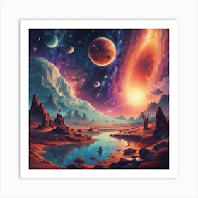 Space Landscape 6 Art Print