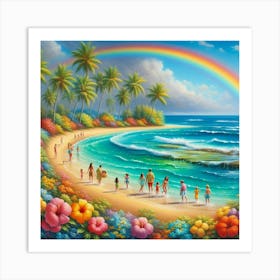 Rainbow Beach Art Print