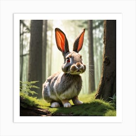 Rabbit In The Forest 146 Art Print