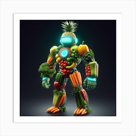 Robot of fruits Art Print