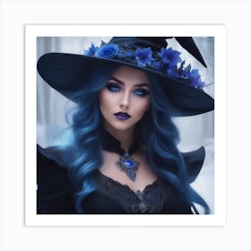 Blue Witch Art Print