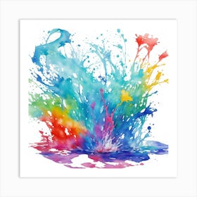 Colorful Splash Art Print