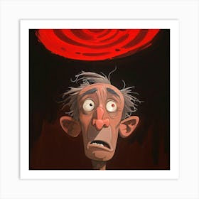 Man In A Red Circle Art Print