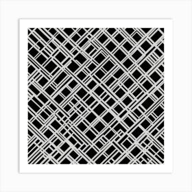 Abstract Black And White Pattern Art Print