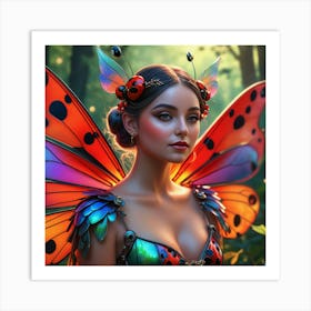 Lady Butterfly Art Print