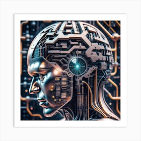 Cyborg Head 28 Art Print