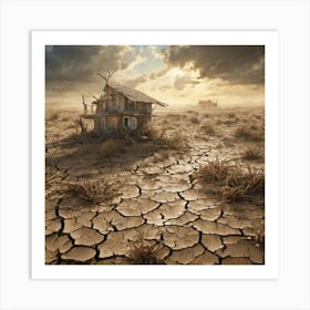 House In The Desert Art Print