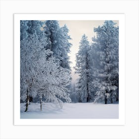 Snowy Forest Art Print