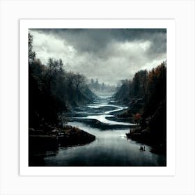 River In The Dark Art Print