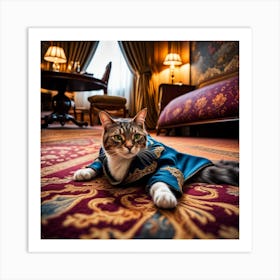 Cat In A Costume Art Print