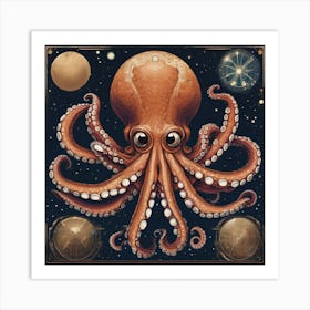 Space octopus Art Print