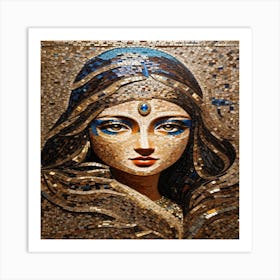 Mosaic Of A Woman Art Print