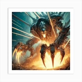 Hybrid Assault Beasts Energy Claws Iron Commonwealth Art Print