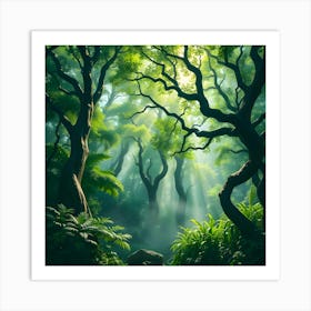 Forest In The Sun 1 Art Print