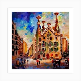 Barcelona Gaudi Art Print