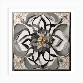 Abstract Flower Wall Art 1 Art Print