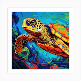 Sea Turtle Painting Art Print