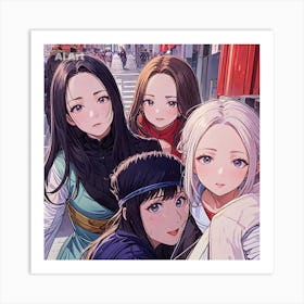 Anime version of blackpink   Art Print