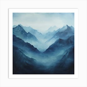 2024 May Poster Canvas Mountain 7 Art Print