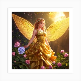 Golden Fairy Art Print