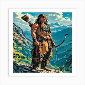 Native American Warrior-Drucke 09.12.2024--a192 Art Print