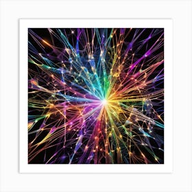 Abstract Colorful Network 1 Art Print