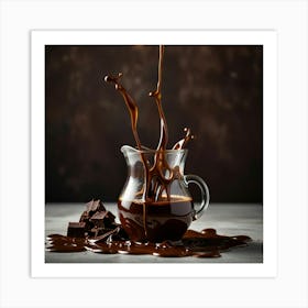 Chocolate Pouring In A Jug Art Print