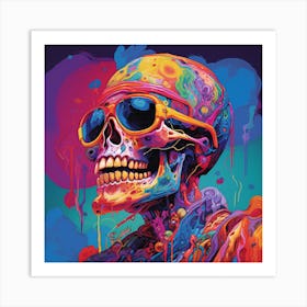 Colorful Skull Art Print