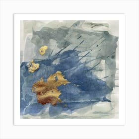 Gold And Blue Art Print