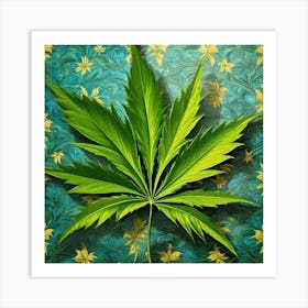 Marijuana Leaf 3 Art Print