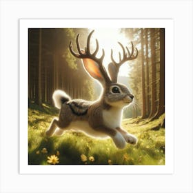 Hare In The Woods 1 Art Print