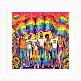 Rainbow Flags Art Print