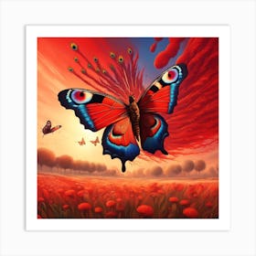 Butterfly In The Sky 1 Art Print