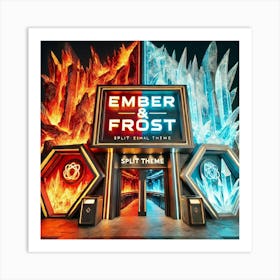 The Exterior Of A Sci Fi Themed Restaurant Called Ember & Frost Art Print